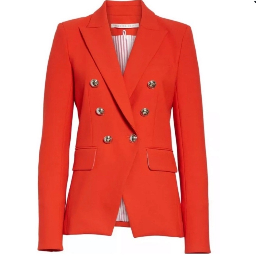 Veronica Beard Miller Dickey Jacket Blazer RED Size 00